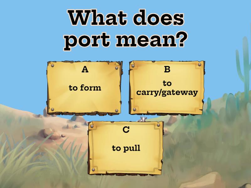 Set 1 Prefixes Roots Quiz