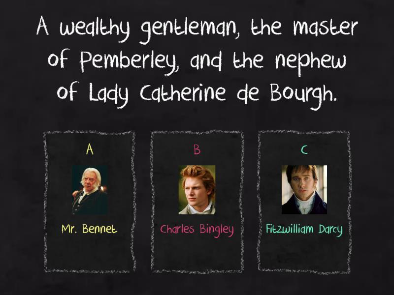 ENGLISH 1, UNIT 7: PRIDE AND PREJUDICE- Characters & Plot - Quiz