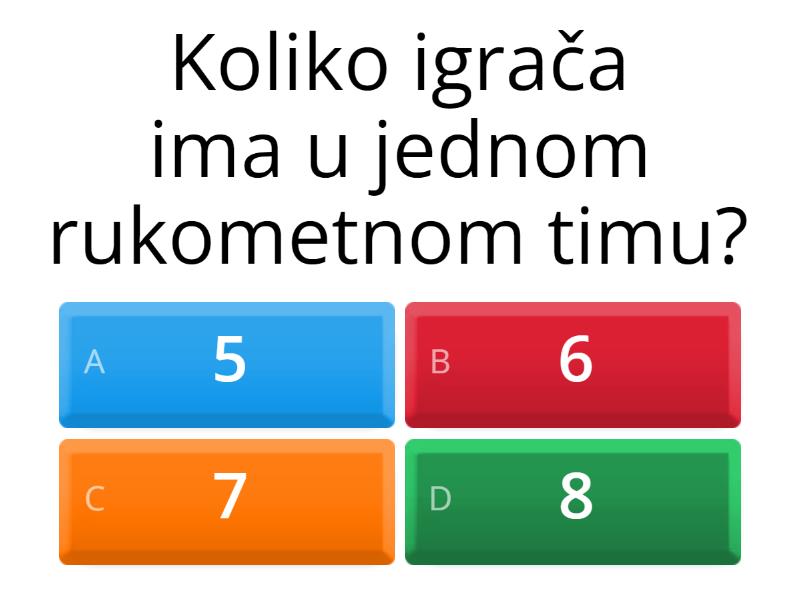 Rukomet - Quiz