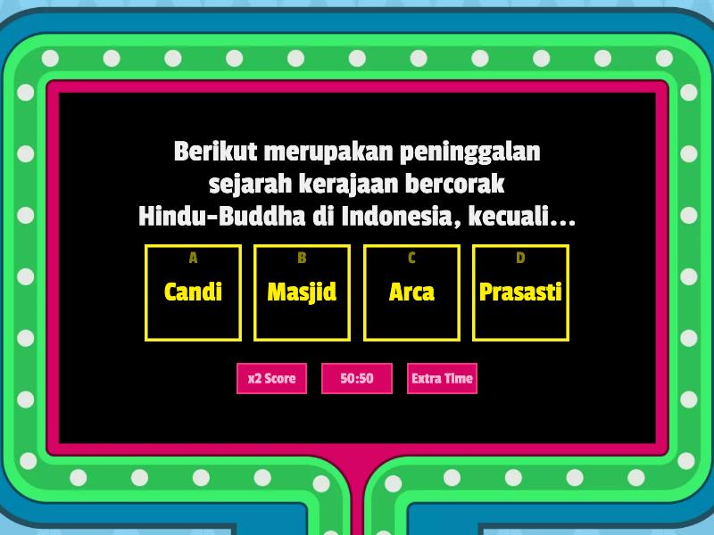 Peninggalan Sejarah Kerajaan Di Indonesia Gameshow Quiz