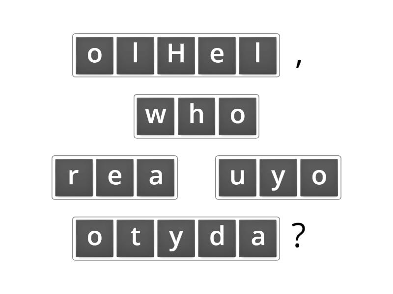 Verb To Be Anagram