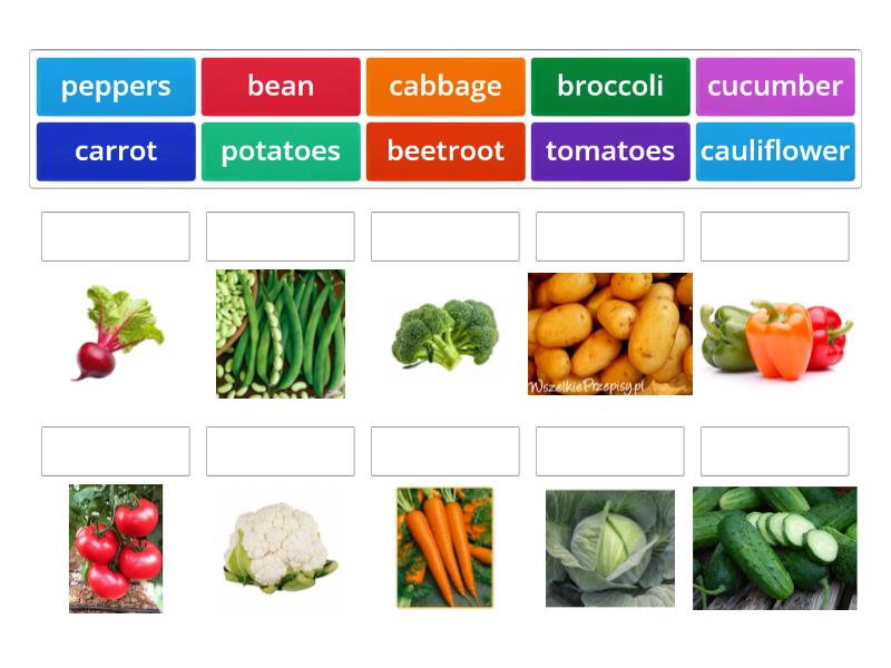 Warzywa po Angielsku - Match up