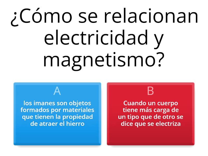 ELECTRICIDAD Y MAGNETISMO - Cuestionario