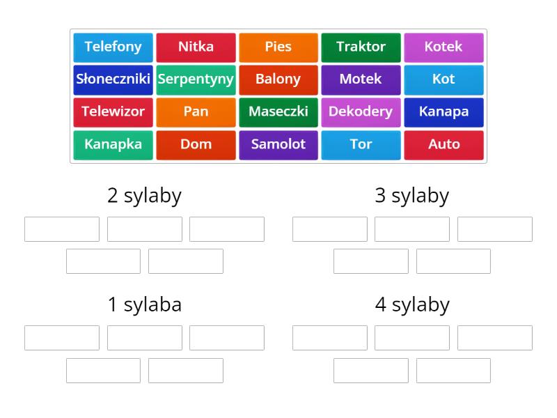 ile sylab? - Group sort