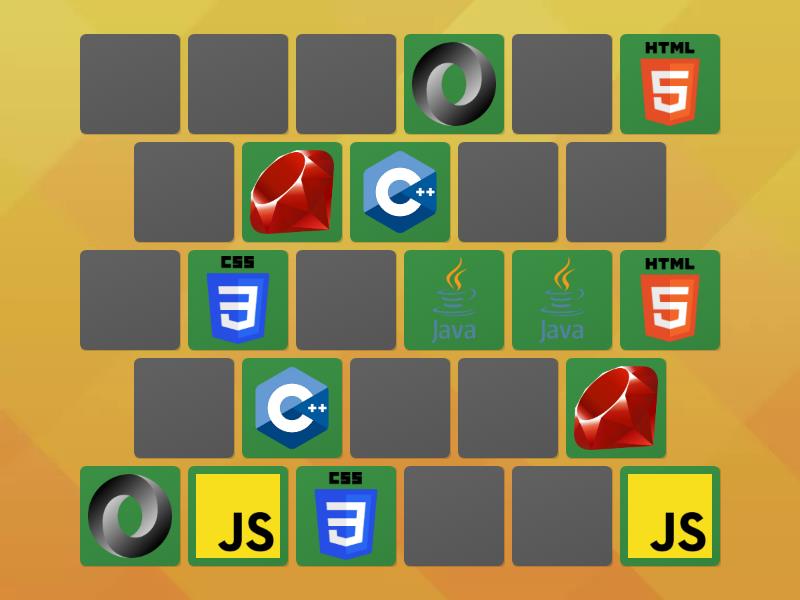Programming Languages Game - Matching pairs