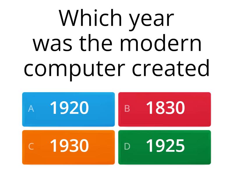 History of computers quiz