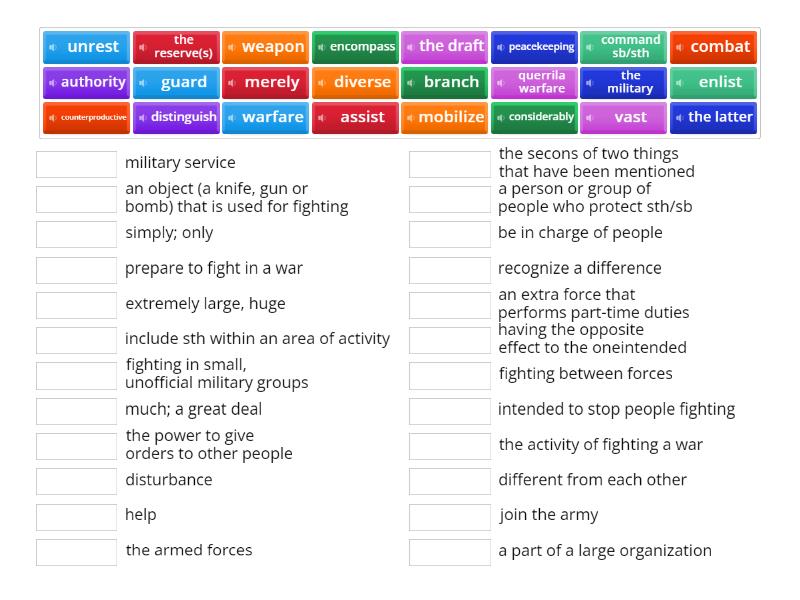 Armed forces - Match up