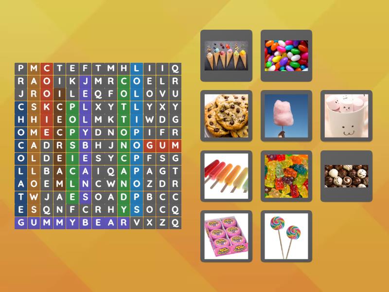 candyland - Wordsearch