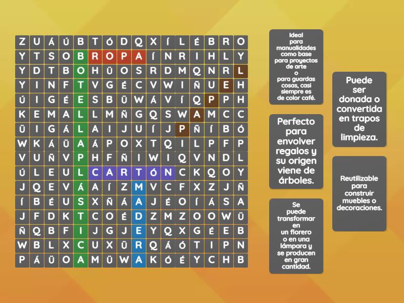 Reutiliza_Las 3R - Wordsearch