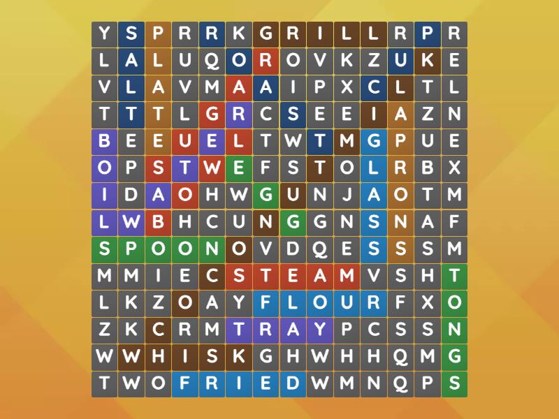 Bakery Word Search Wordsearch