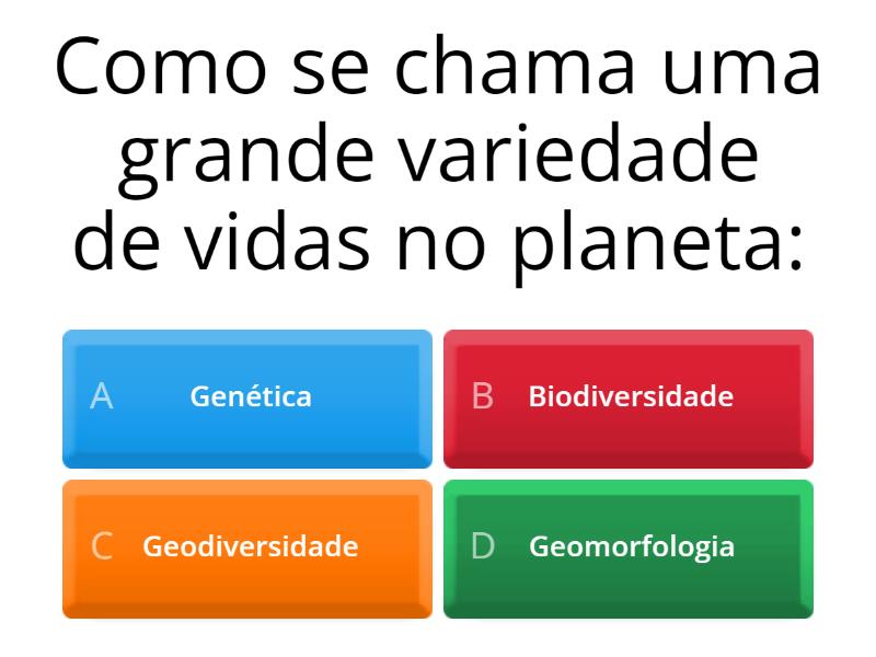 BIODIVERSIDADE E SUSTENTABILIDADE - Quiz