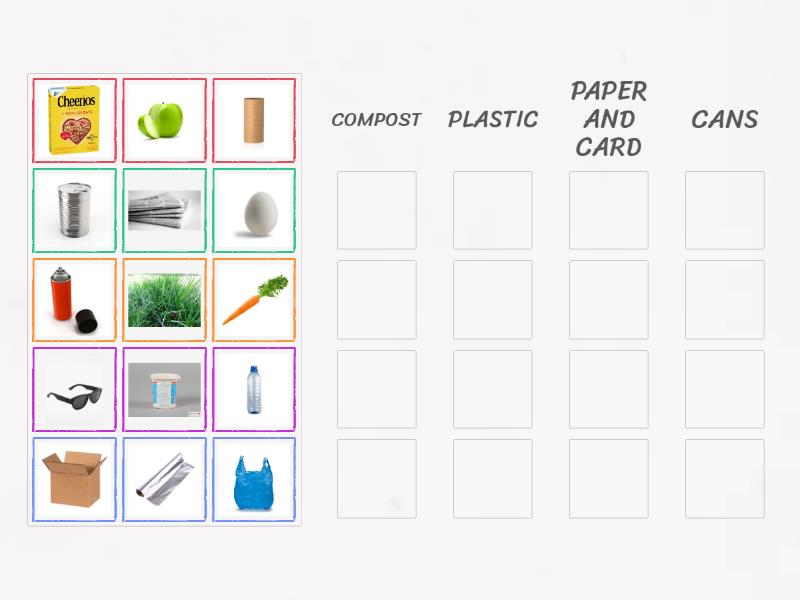 Recycling Sorting - Group sort