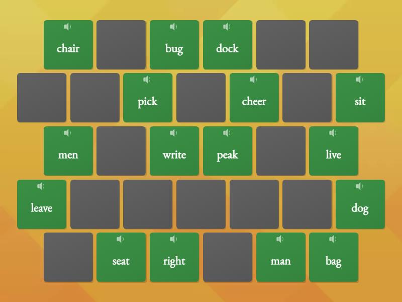 matching: minimal pairs - Matching pairs