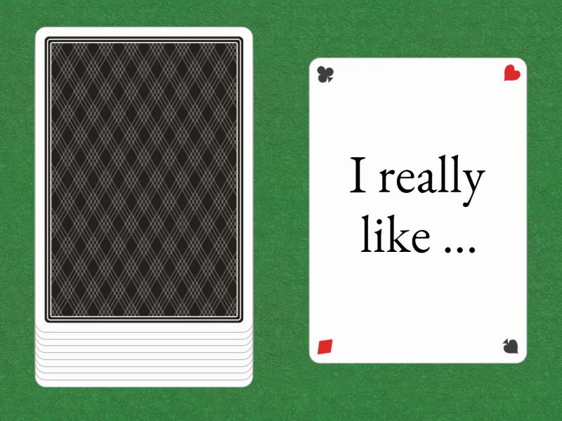 Likes and dislikes - Speaking cards