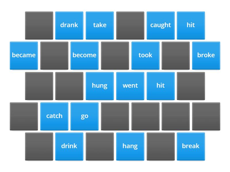 irregular-verbs-past-form-matching-pairs