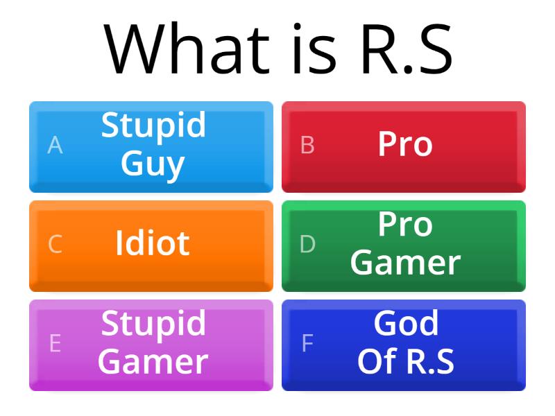 What is r.s - Quiz