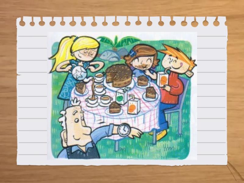 Breakfast, lunch, dinner, tea - Tarjetas flash