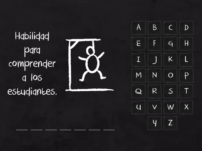 CUALIDADES DE UN BUEN DOCENTE - Hangman