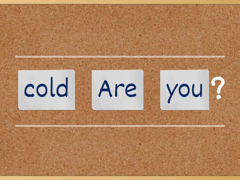 VERB TO BE QUESTIONS - Unjumble