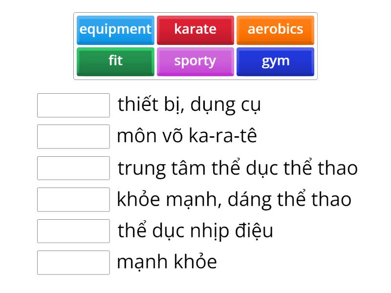 Vocabulary E8 Unit 8 Match Up