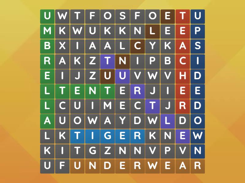 T, U - Wordsearch
