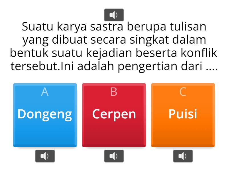 BAHASA INDONESIA MATERI CERPEN - Cuestionario