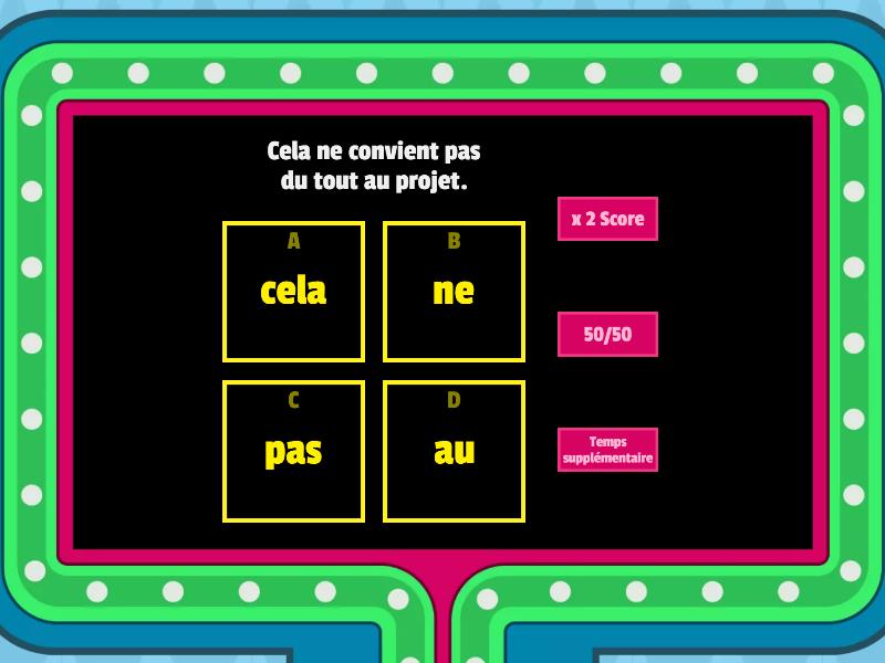 Trouve Le Pronom Dans La Phrase. - Concurso De Preguntas