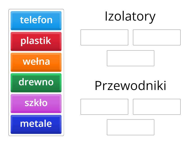 Izolatory I Przewodniki - Group Sort