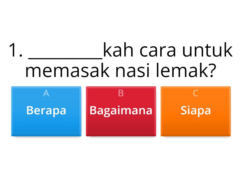 KATA TANYA Tahun 6 - Quiz