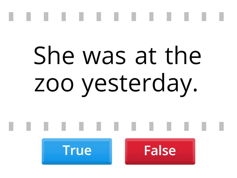 simple past - True or false