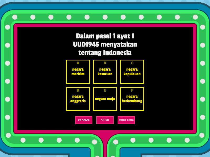 KUIS TENTANG KONSEP NEGARA KESATUAN - Gameshow Quiz