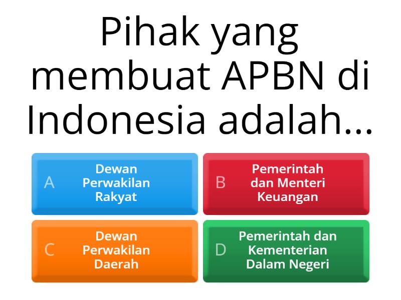 Latihan Soal Ekonomi APBN & APBD - Quiz