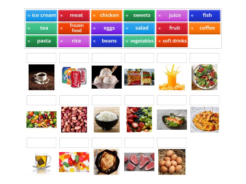 Roadmap A2 Unit 7A Food Match - Match up