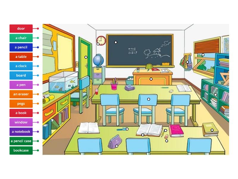 Описать классную комнату на английском языке