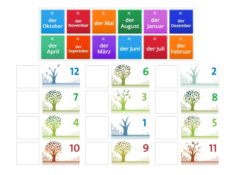 Welcher Monat ist das? - Match up