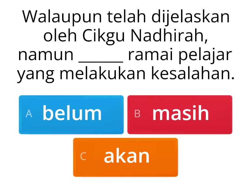 KATA BANTU TAHUN 5 - Quiz