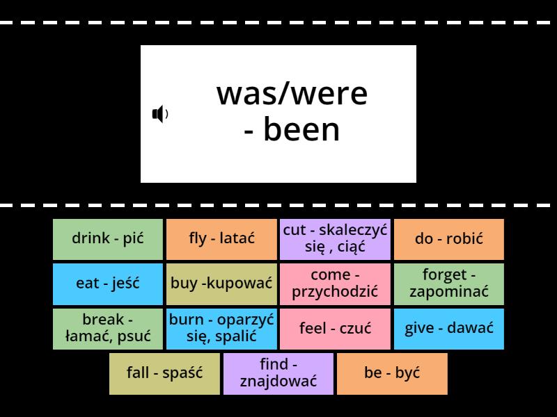 BRAINY 6 - UNIT 7 irregular verbs PART 1 - Find the match