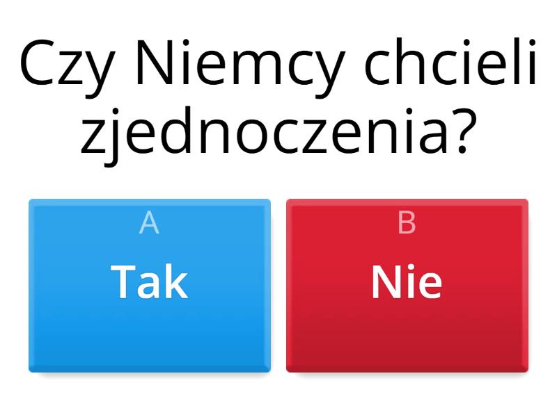 Zjednoczenie Niemiec - Quiz