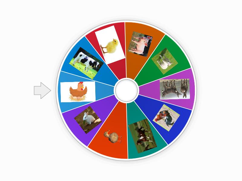 Los animales de la granja - Spin the wheel