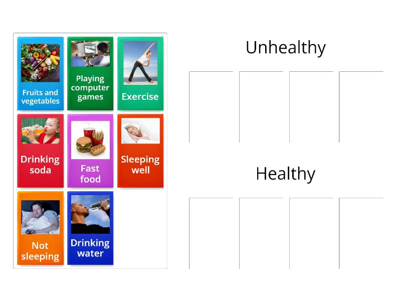 Healthy And Unhealthy Brain Habits - Group Sort