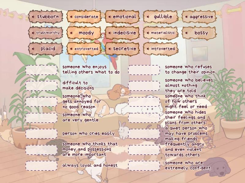 Vocabulary in practice 5 adjectives 2 match up
