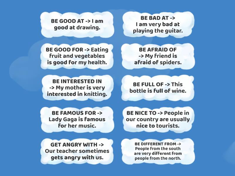 7C - Adjectives + prepositions - Flip tiles