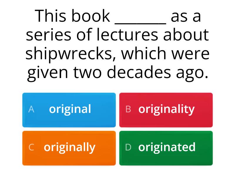 Word Formation Quiz