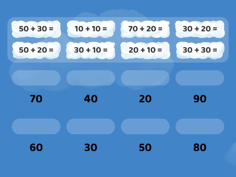 Simple adding adding tens match up