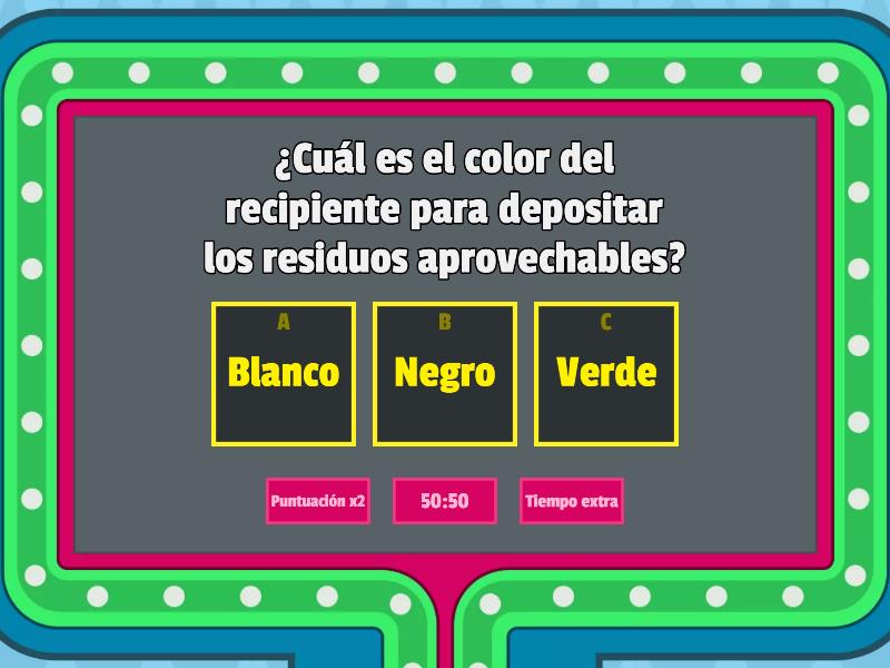 Código de colores_Las 3R - Gameshow quiz
