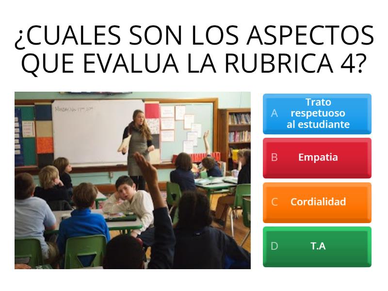 RUBRICA 4: PROPICIA UN AMBIENTE DE PROXIMIDAD CON EL ESTUDIANTE ...