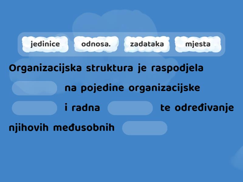 Što Je Organizacijska Struktura I O čemu Ovisi Izbor Vrste ...