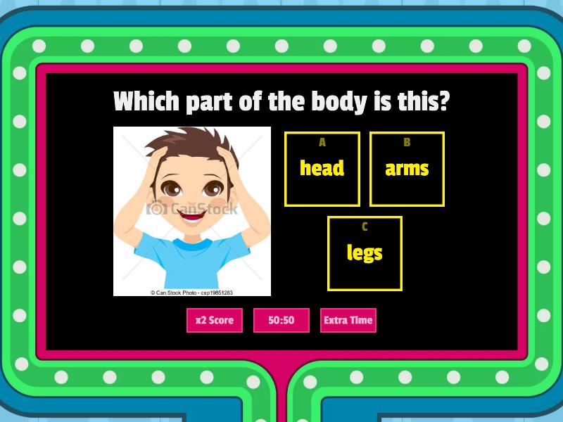 Body parts - Gameshow quiz