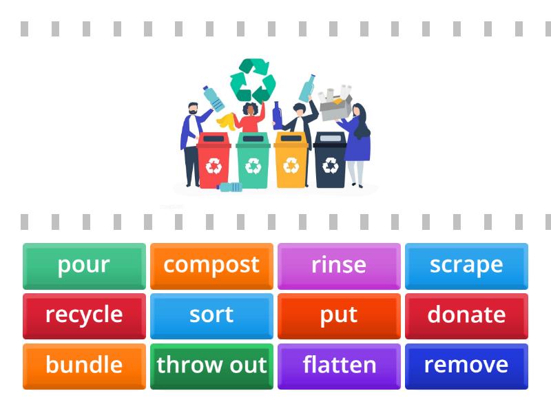 Recycling Verbs reading Find the match