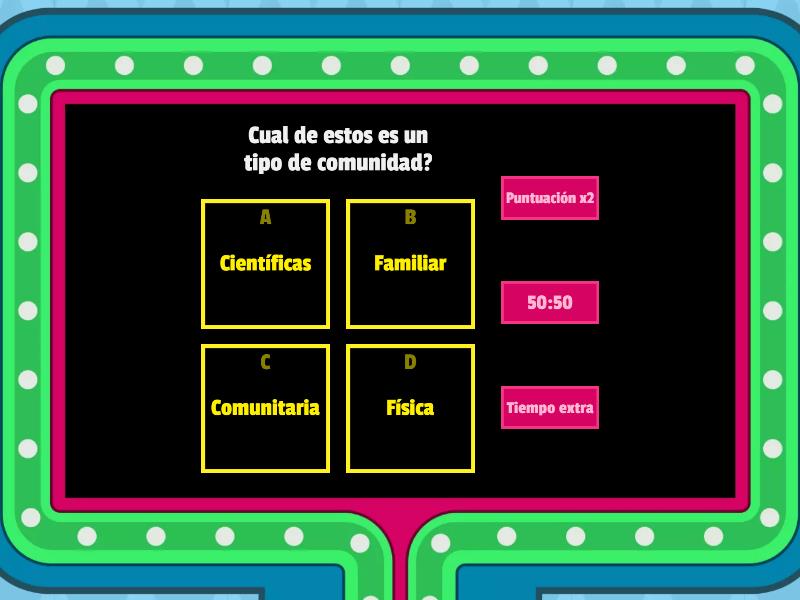 Tipos De Comunidad . - Gameshow Quiz